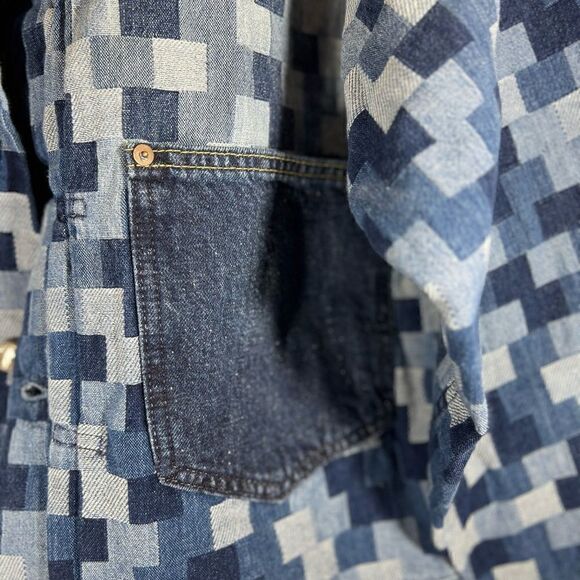 DR COLLECTORS JACQUARD DENIM JACKET NEW NWT S & M - Picture 8 of 10